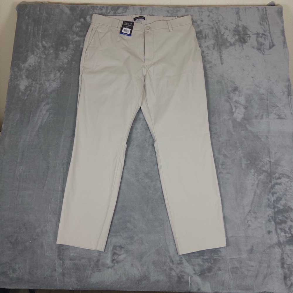 NWT Banana Republic Commuter Flex Pant Mens 36x30 Tan Stretch Chino Trousers